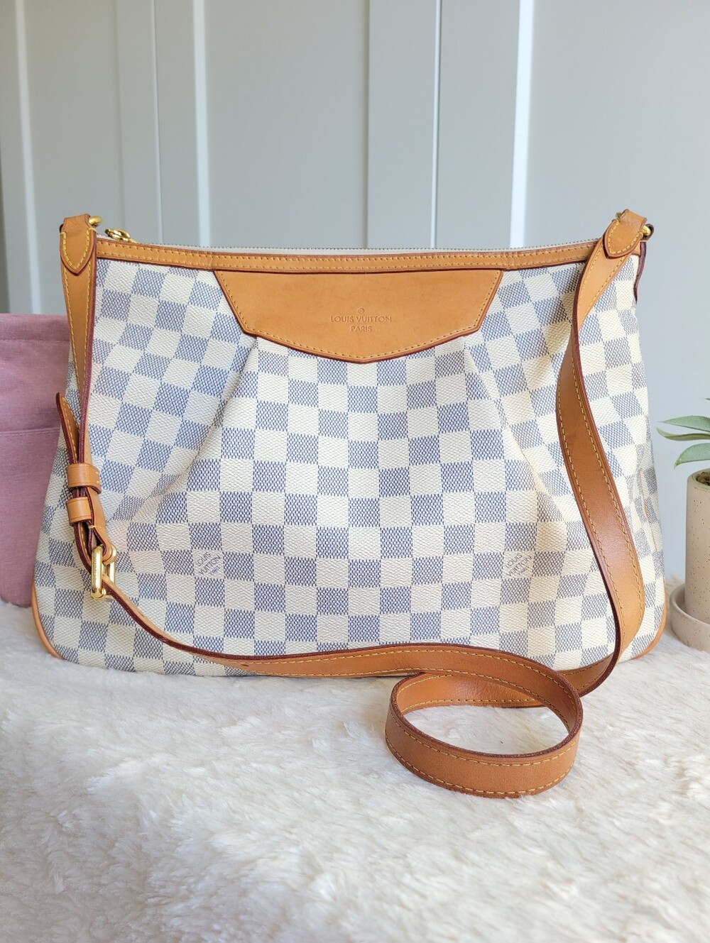 💕 Louis Vuitton Crossbody Bag - Siracusa Mm Damier Azur